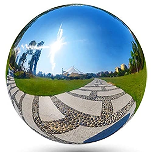 OZXNO 4 Inch/100mm Stainless Steel Hollow Ball Smooth Gazing Mirror Ball for Decorating Home and Garden