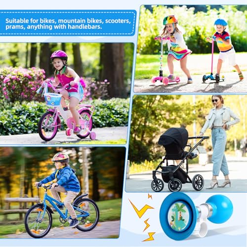 Fahrradklingel Kinder, Fahrradhupe Fahrradklingel Mädchen Jungen Hupe Fahrrad Fahrradzubehör Kinder für Fahrräder, Roller, Dreirad, Laufrad (Blau)