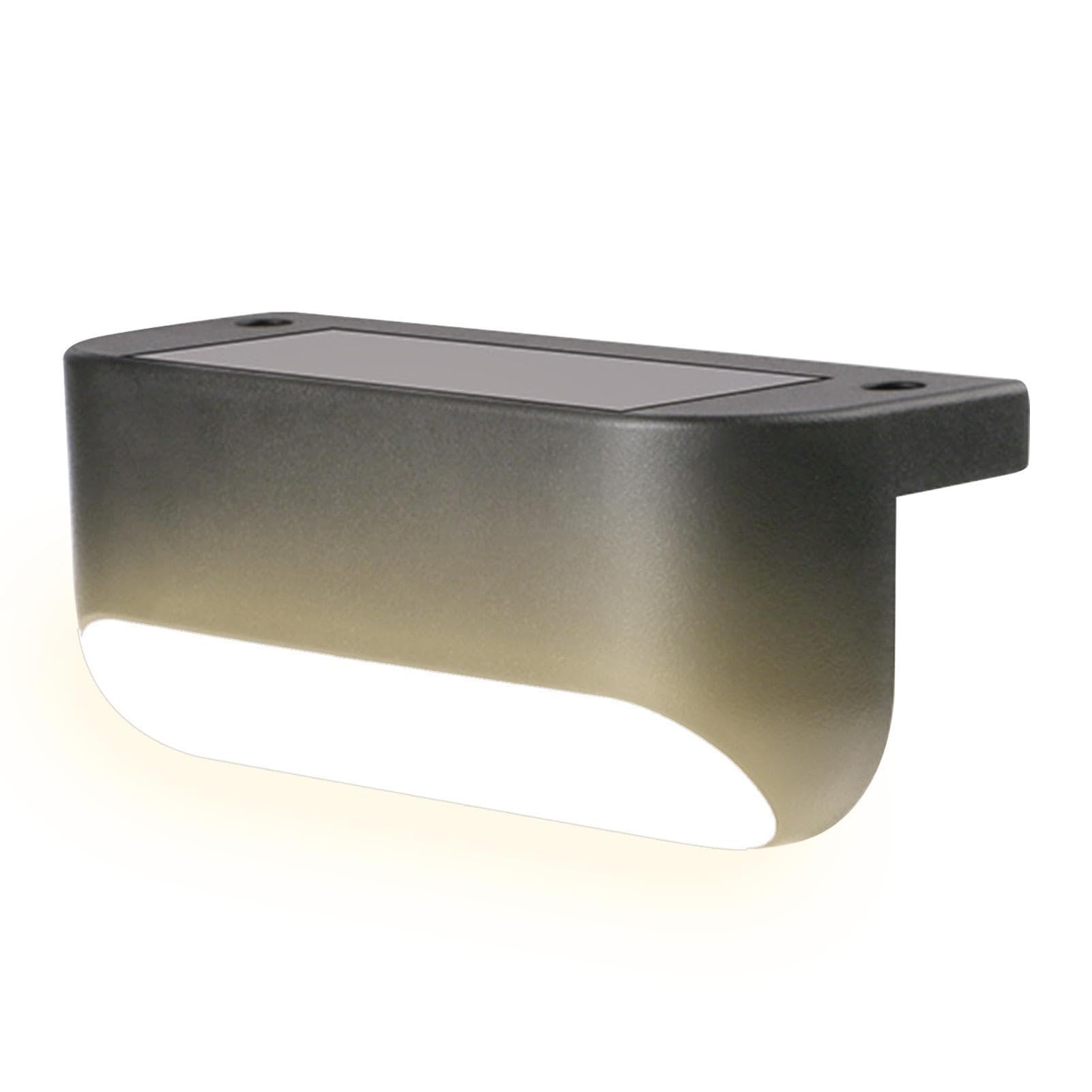 Solar Step Lamp | Water Resistant Fence Lamp - LED Solar Light, Outdoor Lighting for Deck, Step, Railing, Wall, Patio, Garden, Stair, Yard and Driveway Path