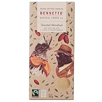Bennetto Natural Foods Organic Toasted Hazelnut Dark Chocolate Bar, 100 g