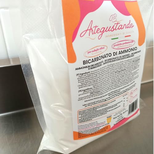 Artegustando Bicarbonato Di Ammonio 1Kg – Ammoniaca Per Dolci E503Ii Per Biscotti E Pasta Frolla – Lievitante Alimentare Professionale Per Pasticceria E Dolci - 4