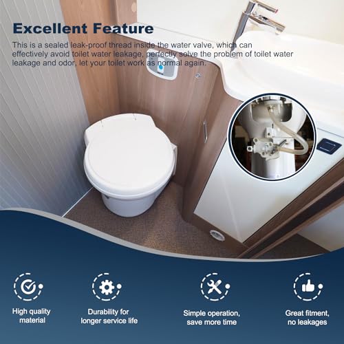 Image of Replacement for Thetford 34100 Style Lite & Style Plus Water Valve Kit, Fits for Aqua-Magic RV /Camper Toilet Models