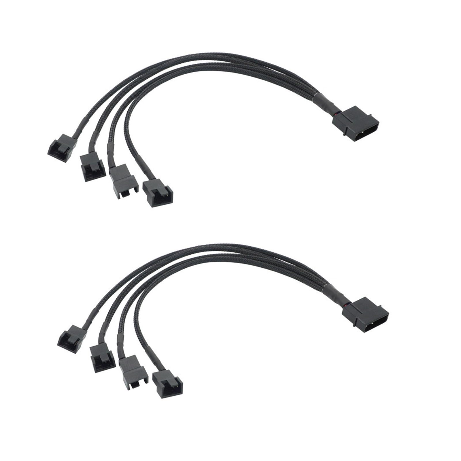 Adaptador Molex a 3 pines divisor de alimentación para ventiladores de PC 7