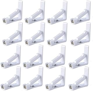 LAKYMIE 16 pinzas para manteles, clips para manteles, clips para manteles, color blanco