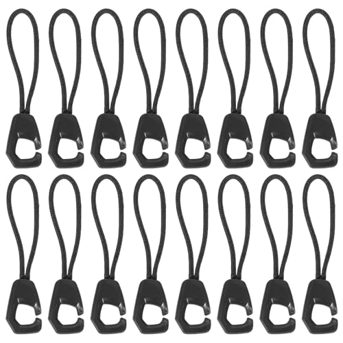 SUPVOX 100 Piezas Tiradores de Cremallera Negros Cordones para Reemplazo de Cremalleras Accesorios Resistentes para Mochilas Maletas y Ropa Deportiva Uso Práctico y Duradero
