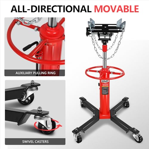 Image of DNA Motoring Hydraulic Transmission Jack - 1 /2 Ton 1100 lbs Capacity High Lift Telescoping Floor Jack Stand,33 inch-70 inch Lifting Range,TOOLS-00320