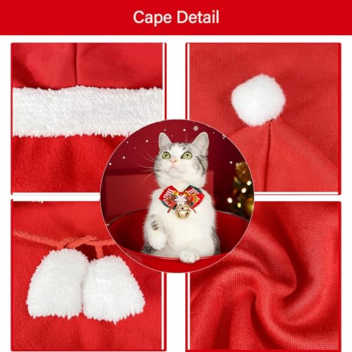 Disfraz de Navidad para Mascotas, Capa de Navidad para Gato, Ropa Mascotas con Capucha para, Mascota Perro Gato De Navidad Disfraz para la Fiesta de Navidad de Mascotas 2 Disfraz de Navidad para Mascotas, Capa de Navidad para Gato, Ropa Mascotas con Capucha para, Mascota Perro Gato De Navidad Disfraz para la Fiesta de Navidad de Mascotas