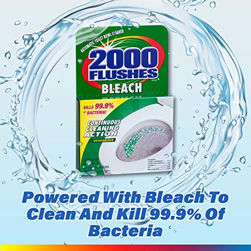 2000 Flushes Bleach Automatic Toilet Bowl Cleaner, 1.25 Oz #TOP2