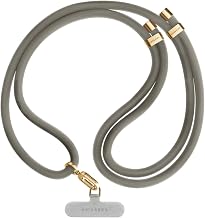 8mm Rope Cross Body Strap with Card - Charcoal