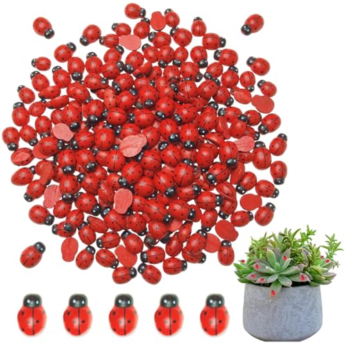 KAHZOR 100 pièces Mini décorations en résine 3D,Autocollantes,Petites pour fête prénatale,costume,bricolage,artisanat,scrapbooking,pendentif mural,ladybug...