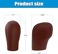 Vista 2 de AICEL 2 piezas fundas para pomo de palanca de cambios de automóvil, funda protectora de palanca de cambios automática de silicona elástica