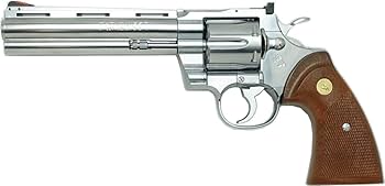 タナカ　パイソン6インチ　ステンレスフィニッシュ　木製グリップ交換済　ガスガン Amazon | タナカ コルト パイソン .357マグナム 6インチ アール