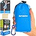 KYNETYKON Beach Picnic Blanket, Waterproof Pocket Blanket 55"x70" – Compact Outdoor Mat for Travel, Hiking, Camping, Parks, Festival, Concerts, Sports, Bike. Camping Tarp w/ 6 Loops & Stakes, Pouch