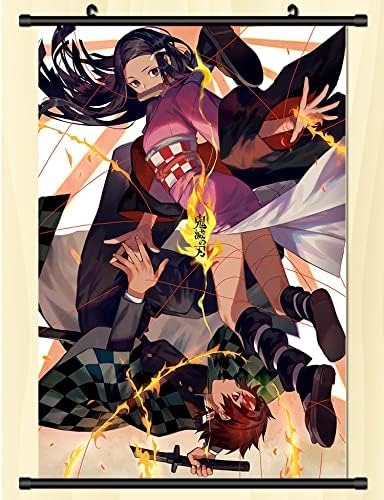 Amazon Co Jp Xugang 悪魔のスレイヤーの黒子鎌戸ぶら下げ絵画ぶら下がっている絵画アニメ シリーズプリントパターンコスプレスクロールポスター アニメスクロールポスターキャラクター Size x132cm 34 65x51 97inch ホビー