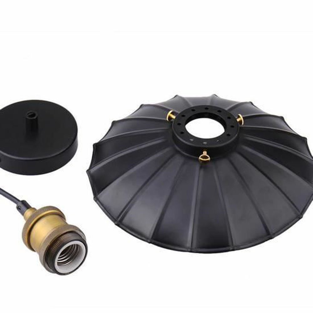 Lampada A Sospensione Industriale E27 In Metallo Nero: Stile Retro Per Cucina E Soggiorno