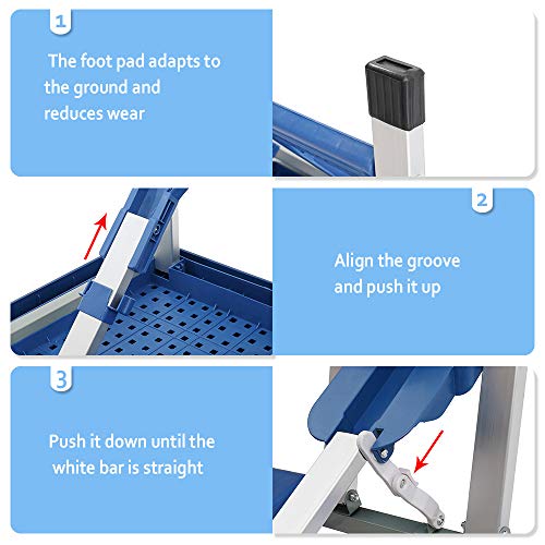 Camping Picnic Table Set With 4 Seats, Picnic Portable Folding Table With Umbrella Hole Folding Lightweight Suitcase Card Table-220 Lbs Support Aluminum Frame For Barbecue,Travel,Outing,Gathering,Blue #TOP6