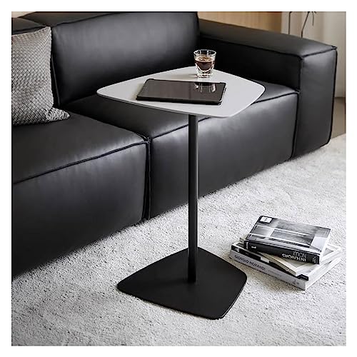 Mesa de Centro, Mesa auxiliar irregular, mesa auxiliar moderna con base de metal, mesa decorativa pequeña for espacios pequeños, sala de estar, dormitorio, balcón, fácil montaje, 17,7 x 25,6 pulgadas