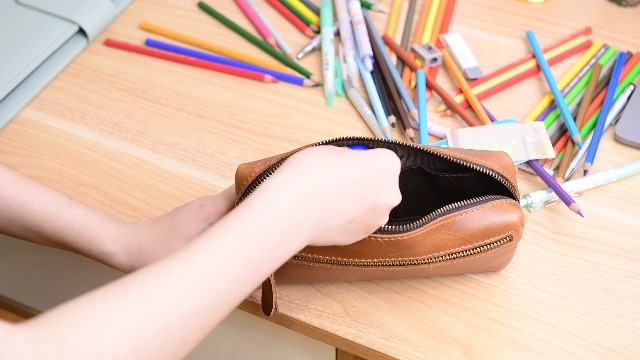 Borsa per penne ad alta capacà doppia cerniera scatola di