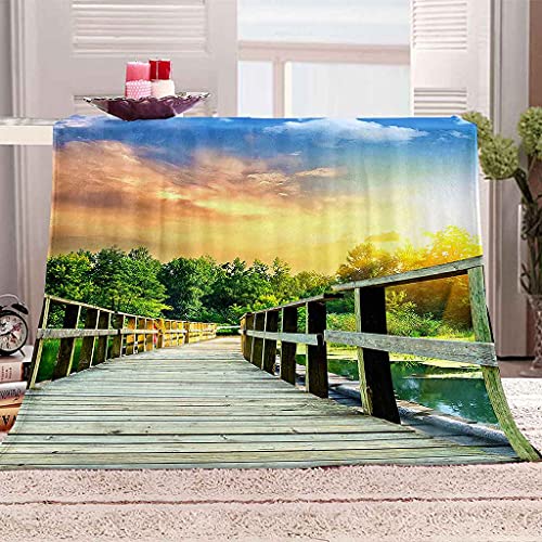 Couverture microfibre flanelle 3D chaude et douce pour jeté de canapé - 2