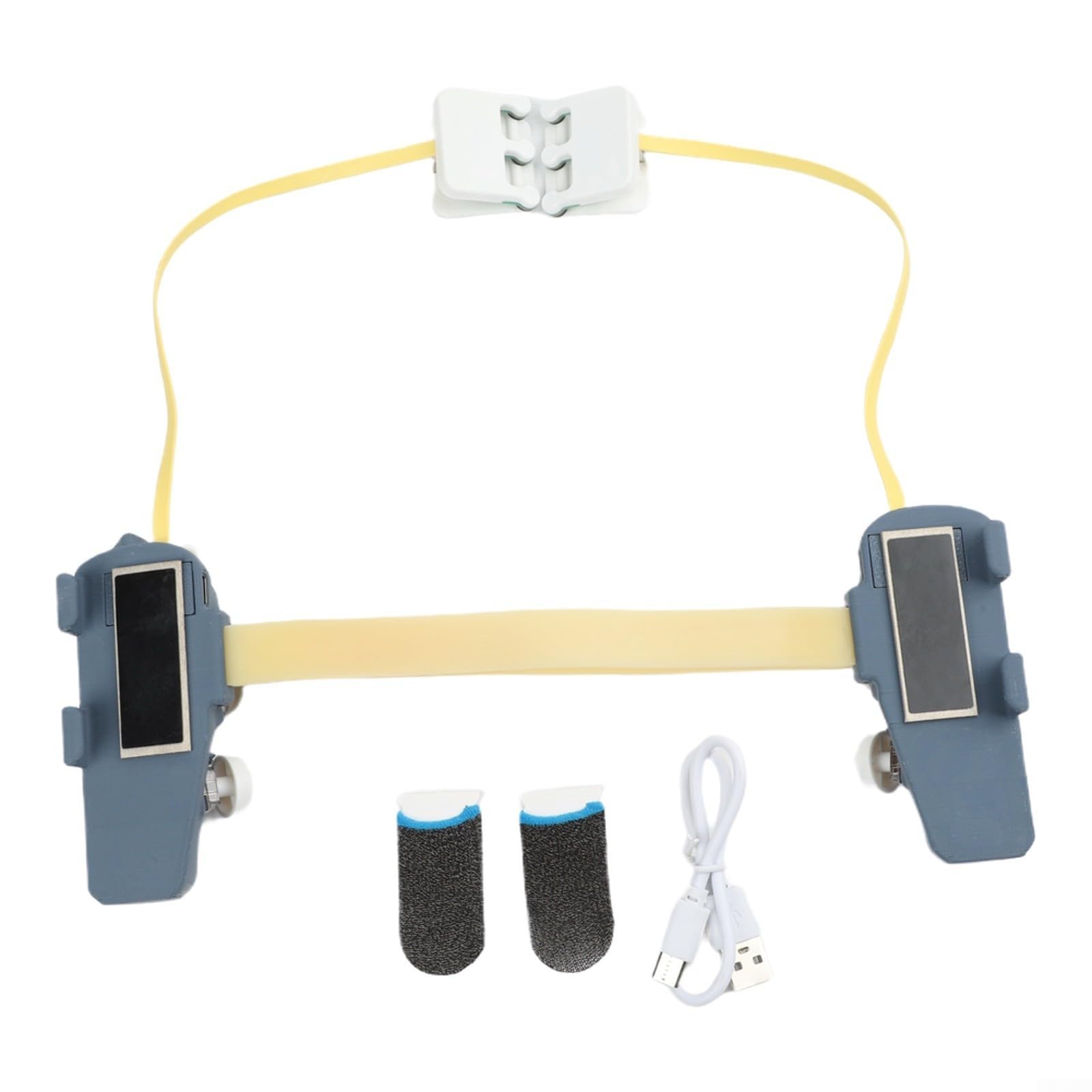 Botones de control de juego para tabletas e iPad, juego de control de seis a diez dedos, material ABS, diseño negro compacto para juegos móviles para sesiones (9.7 ~ 12.1 pulgadas)