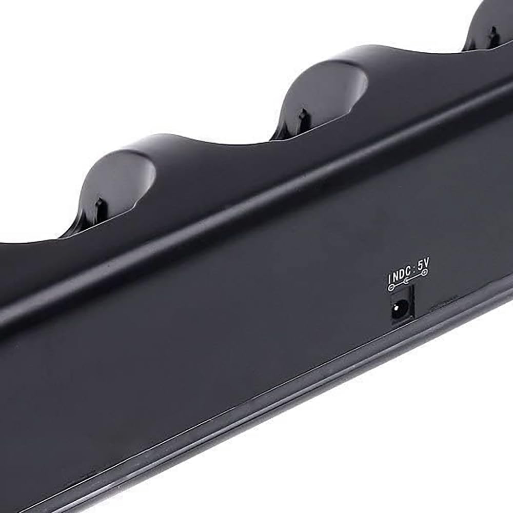 OSTENT Stazione Dock di Ricarica + 4 Pacchi Batteria per il Telecomando Nintendo Wii Colore Nero