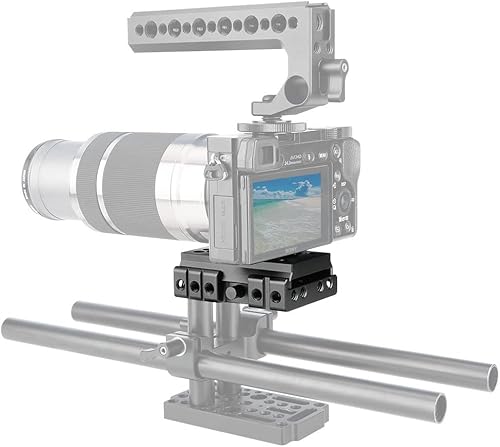 Miniatura 7 de NICEYRIG Placa base de liberación rápida compatible con Manfrotto 577, 501, 504, 701 para cámara DSLR sistema de soporte de riel de 0.591 in