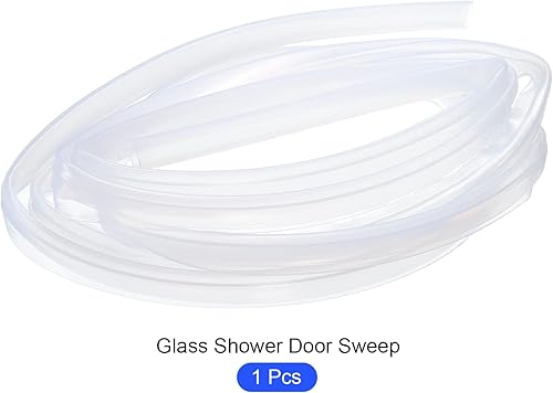 Miniatura 10 de Tira de sellado de puerta de vidrio (78.74 pulgadas), riel de goteo (516 pulgadas) apta para vidrio (516 pulgadas) tipo U sin marco, barrido de