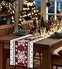 CHAMBERY Christmas Table Runner,13''X72'' Seasonal Snowflakes Christmas Decorations Table Runner, Red and Black Buffalo, Perfect for Party Dinner Table Decor,Kitchen,Mantel, Bedroom Decoration #3