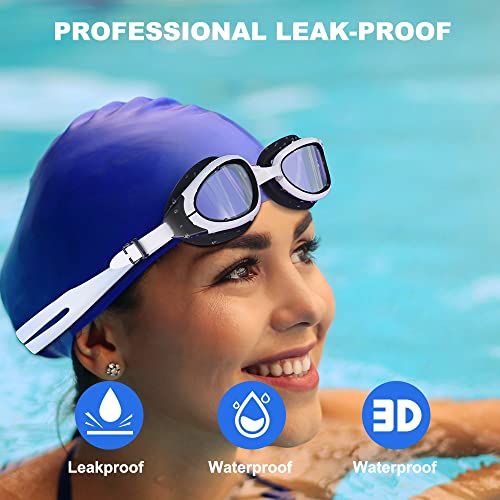 Nova tecnologia de óculos de natação míope anti-nevoeiro, óculos de natação míope para homens adulto