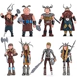 Klitapfy Train The Dragon Action Figures - 8PCS Movie Figurines in Assorted Mythical Colors and Styles - Kids Toys for Birthday Party Favors, Themed Party Decorations