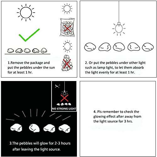 Glow In The Dark Garden Pebbles, Christmas Glow In The Dark Rocks Outdoor,Luminous Pebbles Glow Stones Outdoor For Landscape,Vase Planter, Fish Tanks, Diy Decorative Stones (White Turn Green 200Pcs) #TOP2