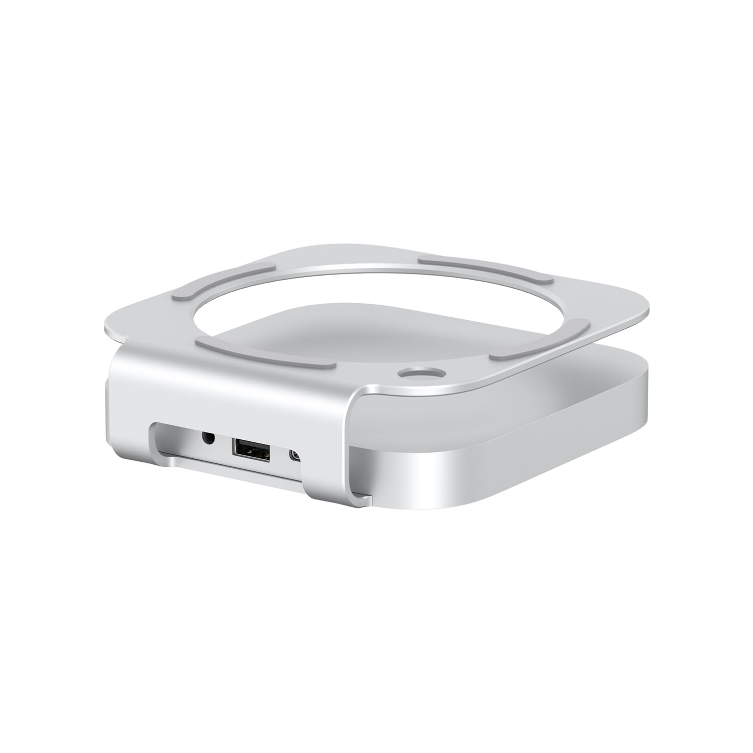 Qwiizlab Mac mini M4/M4 Pro stojak koncentrator z obudową SSD 40 Gb/s USB4 NVMe SSD, host USB-C, 3 USB-A 2.0, dźwięk 3,5 mm, obsługuje M.2 PCIe do 8 TB, kompatybilny z Thunderbolt 4/5