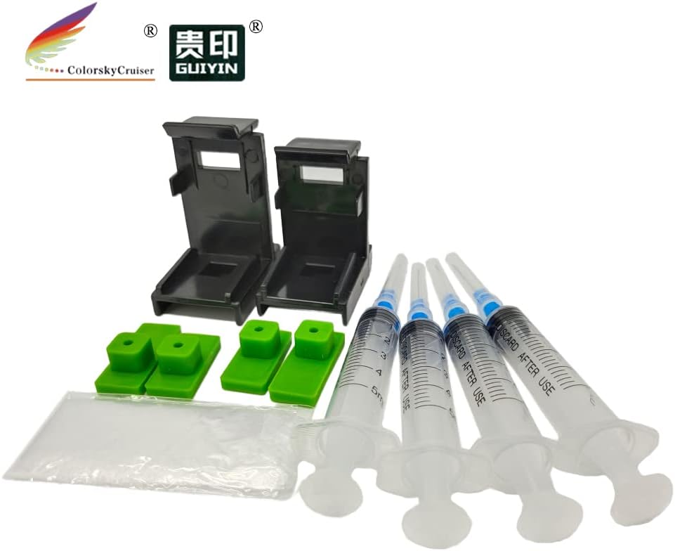 Refill Dye Ink for HP 64 64XL 303 303XL 804 804XL 67 67XL 123 124 124XL 305 305XL 805 805XL Envy Photo 6200 6400 100ml/pc (5 Bottles with Tools)