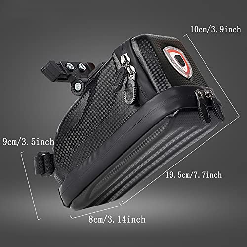 Sac de queue de vélo rigide étanche et aérodynamique à LED USB