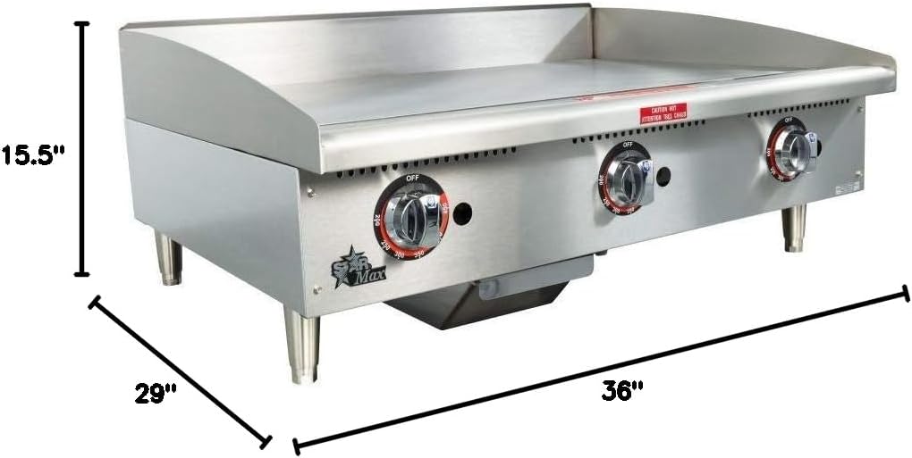 Star Mfg Star-Max Throttling Thermostat 36" Gas Griddle