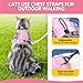 Occupiedpet Escape Proof Cat Harness and Leash Set, Secure-Fit Step in Vest with Reflective Strips, for Walking Kittens and Small Dogs