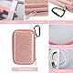 ULAK MP3 Player Hülle, Glitter Hard Travel Case Schützende Aufbewahrungs Tasche für Bluetooth MP3 / MP4-Player/Kopfhörer/iPod Touch - Roségold