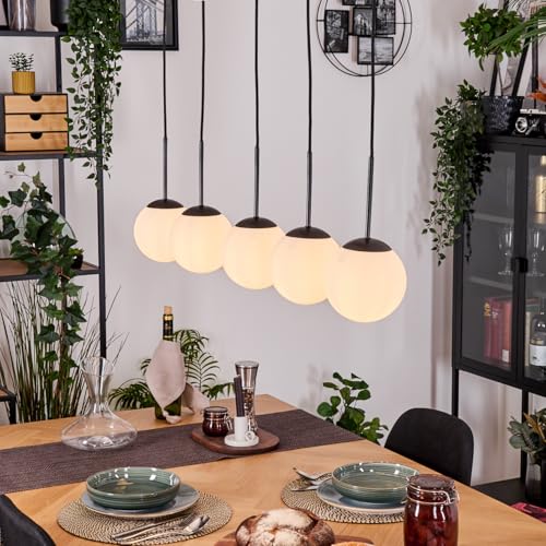 Gastor Suspension, Boule lumineuse, Suspension Blanc, 5 lumières