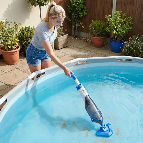 Outsunny Aspirapolvere Per Piscina Portatile Senza Fili, Aspiratore Per Piscina Con Spazzola, Leggero, Con Asta Regolabile 63-150 Cm Per Piccole Piscine, Spa, Laghetti - 9