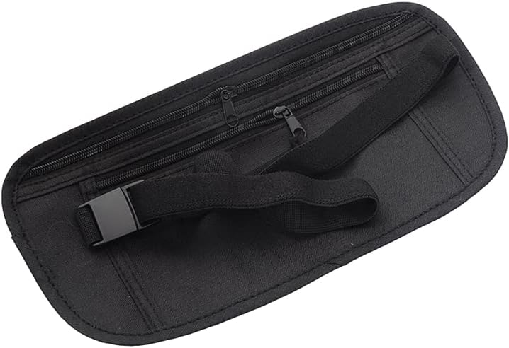 Cinturón de dinero mejorado para viajes, bolsa de seguridad RFID oculta antirrobo para pasaporte, cangurera para hombres y mujeres, regalo de