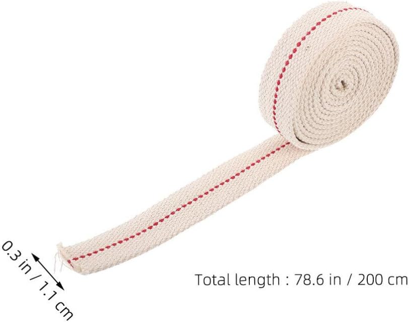 Alipis 1roll Kerosene Cotton Wick Feet Pure Cotton Knitted Wick for Oil Lamps Stable Flame for Indoor Use Oil Lamp Projects and Accessories