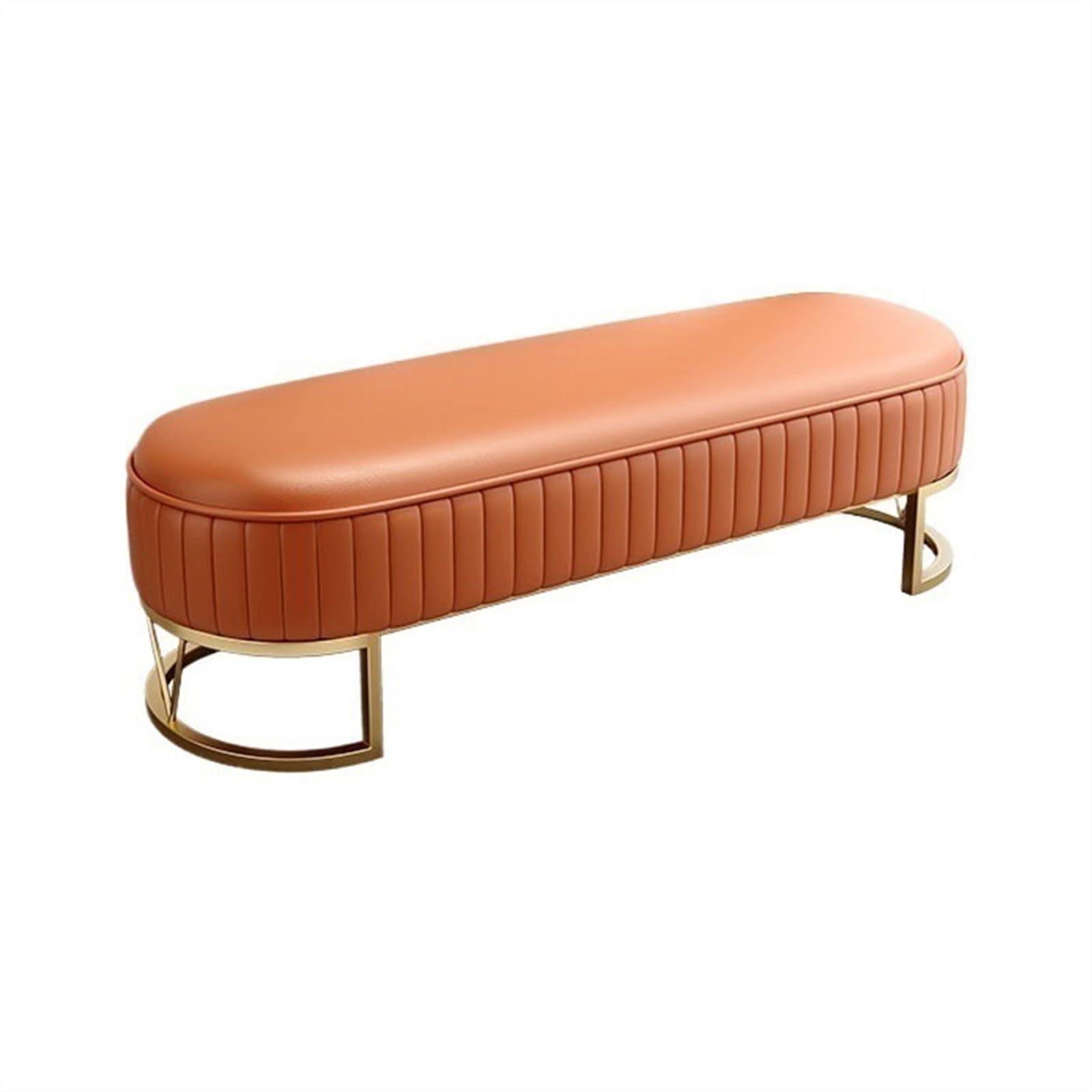 WDSOPK Ottoman For Bedroom Home Simple Bedside Stool Bedroom Sofa Stool Bedside Stool Pu Leather Cushion Shoe Changing Bench End Of Bed Bench,C 120 * 45 * 42Cm（C-120 * 45 * 42cm）