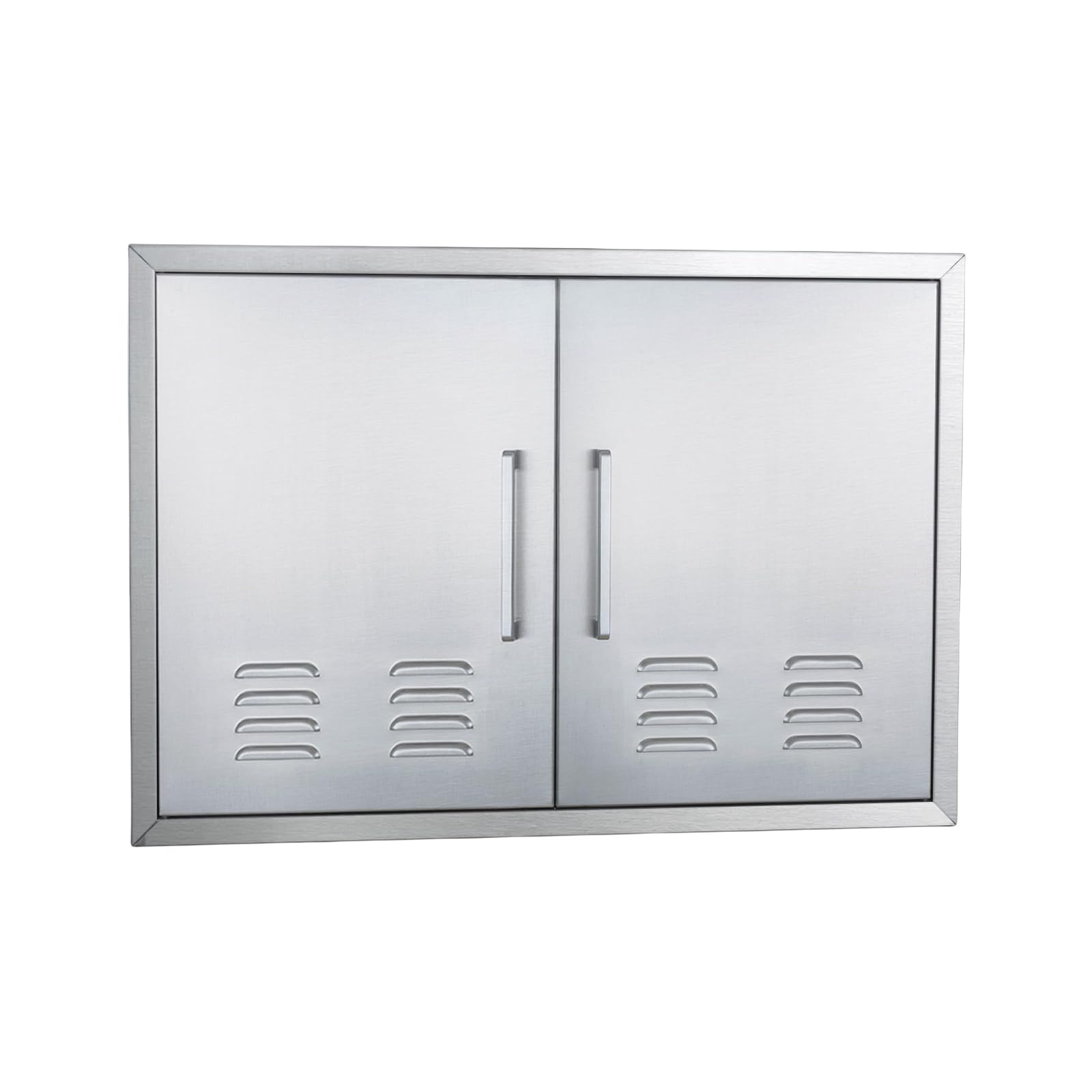 Vented Outdoor Kitchen Doors-30 W x 21" H - Stainless Steel BBQ Double Access Door,Flush Mount for Outdoor Kitchen and BBQ Islan