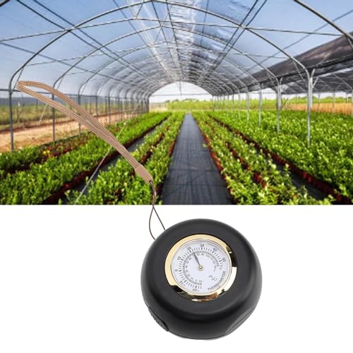 Zunate Mechanical Light Meter illuminometer, 2 in 1 Pointer Temperature Meter with Hanging Rope for Greenhouse Gardening, Lighting Engineering