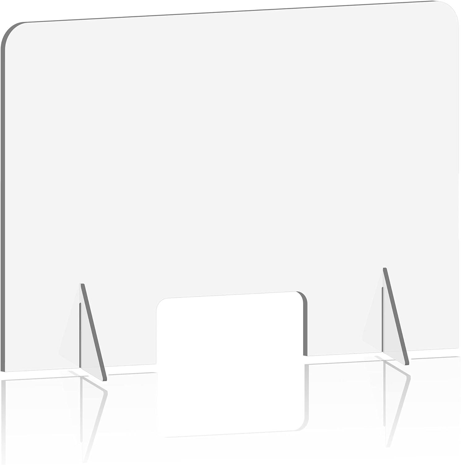 Plexiglass Shield, Sneeze Guard Panel for Desk, Counter and Table, Portable, Clear Acrylic, Multi-Sizes (24 W x 16 H)