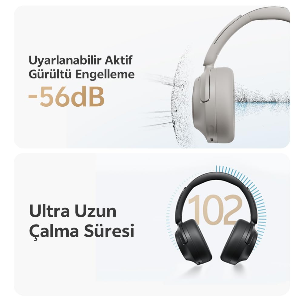 H3S 6.0 Auriculares Bluetooth Anc Hi-res Ldac Dual Driver Auriculares 7 Mics Inteligencia Artificial Escuchar 102 Horas (blanco)