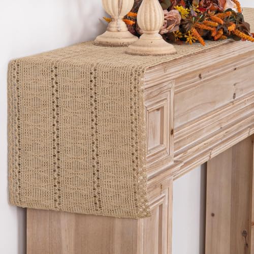 Dremisland Boho Table Runner Macrame Farmhouse 72 Inch Burlap Jute Bamboo Coffee Table Runner Rustic Table Cover Dresser Scarf for Dining Kitchen Table Centerpiece Decor - Image 4