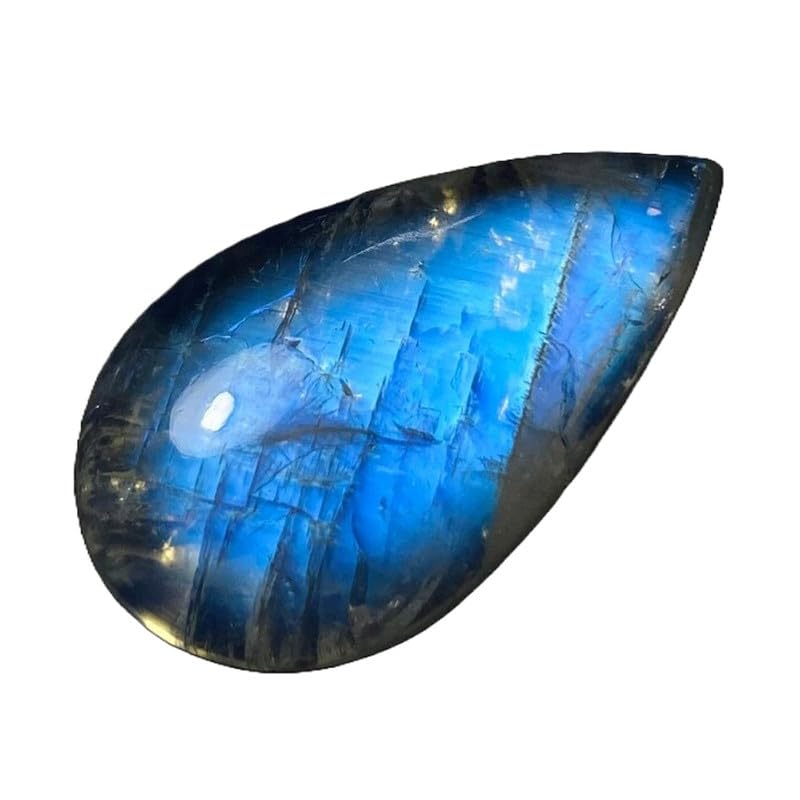Pierre de lune naturelle arc-en-ciel cabochon pour fabrication bijoux collier bague pendentif