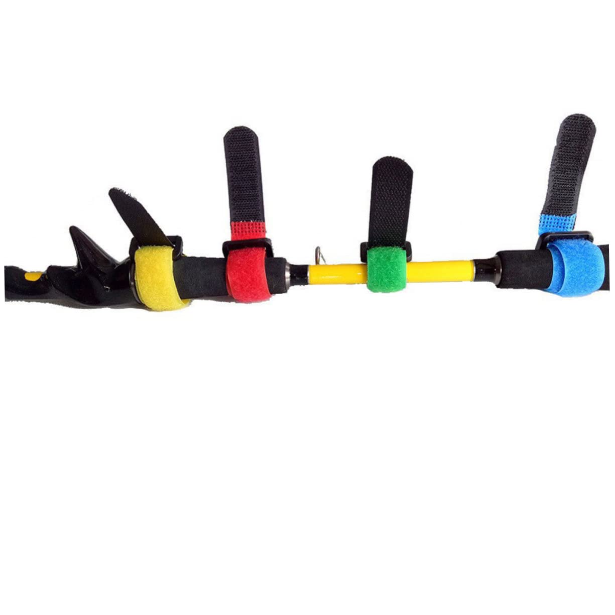 YARNOW Lot De 4 Supports De Canne À Pêche Portables Sangles Attaches Pour Canne À Pêche À La Mouche Réutilisables Pour La Pêche En Plein Air 20 Pièces X 4