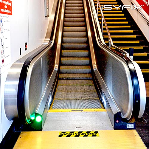 image for iSYFIX Watch Your Step Floor Decals Stickers - 12 Pack 20x5 Inch - Pre